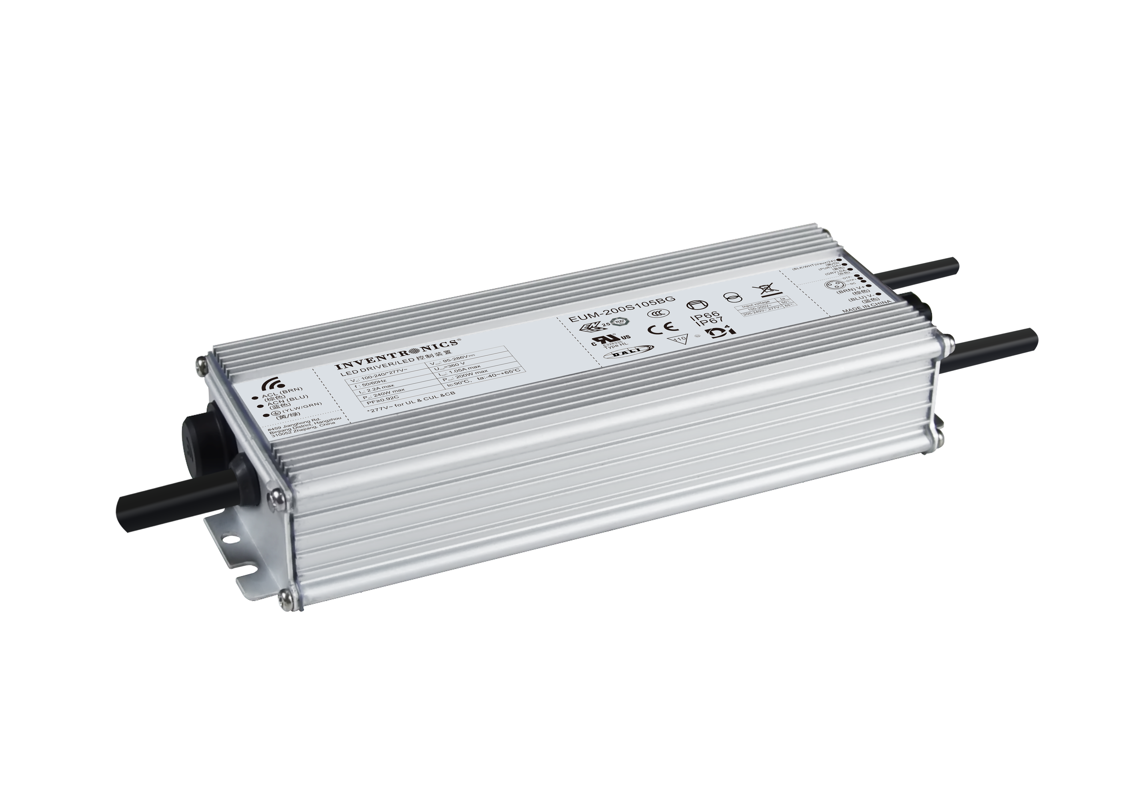 EUM-200SxxxBT - Inventronics DALI-2 D4i LED Drivers With Class P