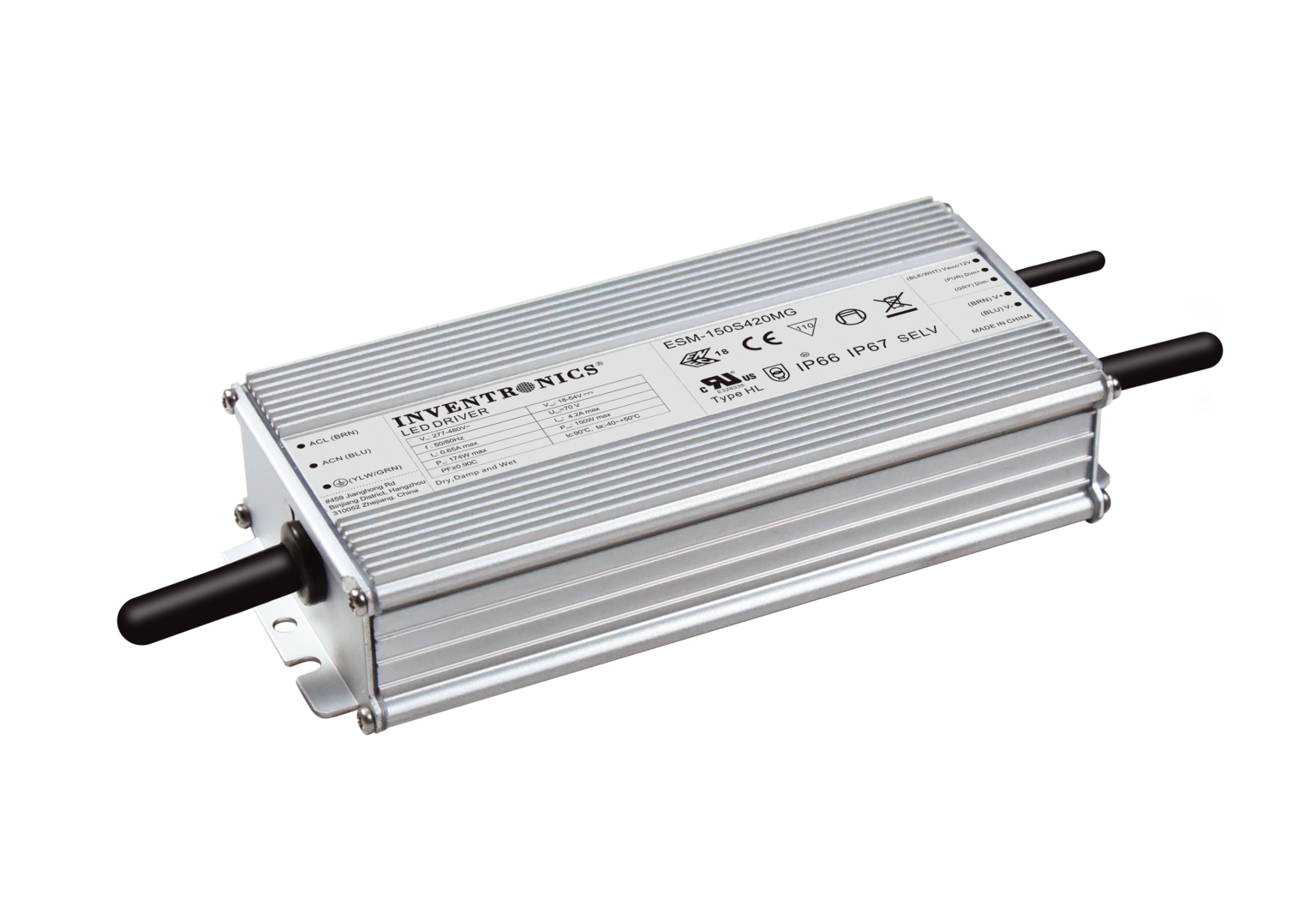 ESM-150SxxxMT - 150W High Input Voltage, Isolated Dimming LED Drivers